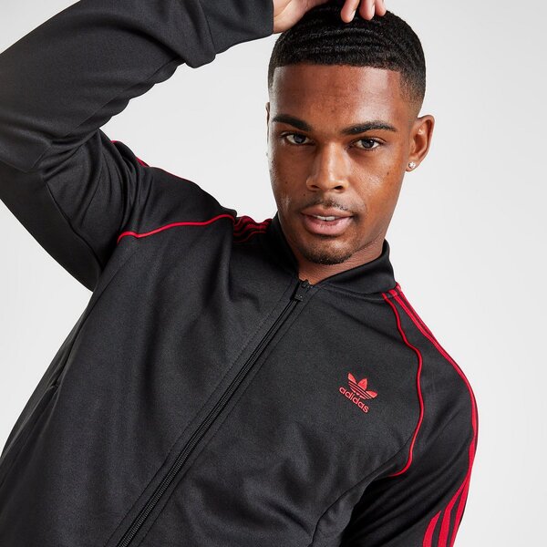 Мъжки суичър ADIDAS СУИТЧЪР СЪС ЗАКОПЧАВАНЕ SSTAR TT BLK/RED it7144 цвят черен