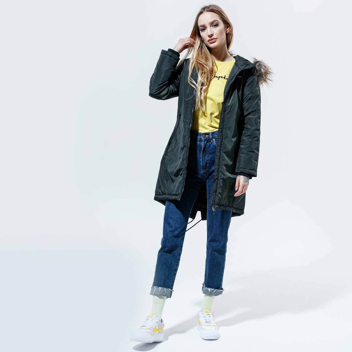 Дамско зимно яке CHAMPION ЯКЕ ЗИМНО PARKA JACKET WW 114371gs547 цвят каки