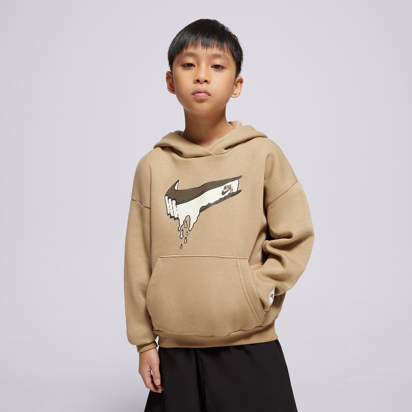 Детски суичър NIKE СУИТЧЪР С КАЧУЛКА K NIKE SB FLC HOODIE BOY hf8801-297 цвят зелен