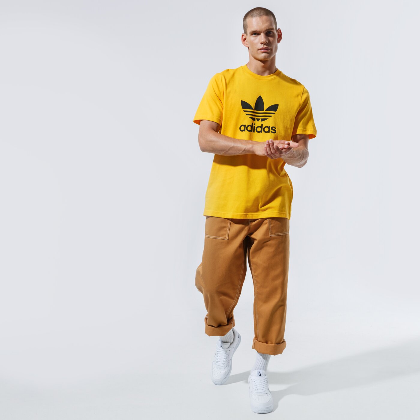 Мъжка тениска ADIDAS ТЕНИСКА TREFOIL ТЕНИСКА gd9913 цвят жълт