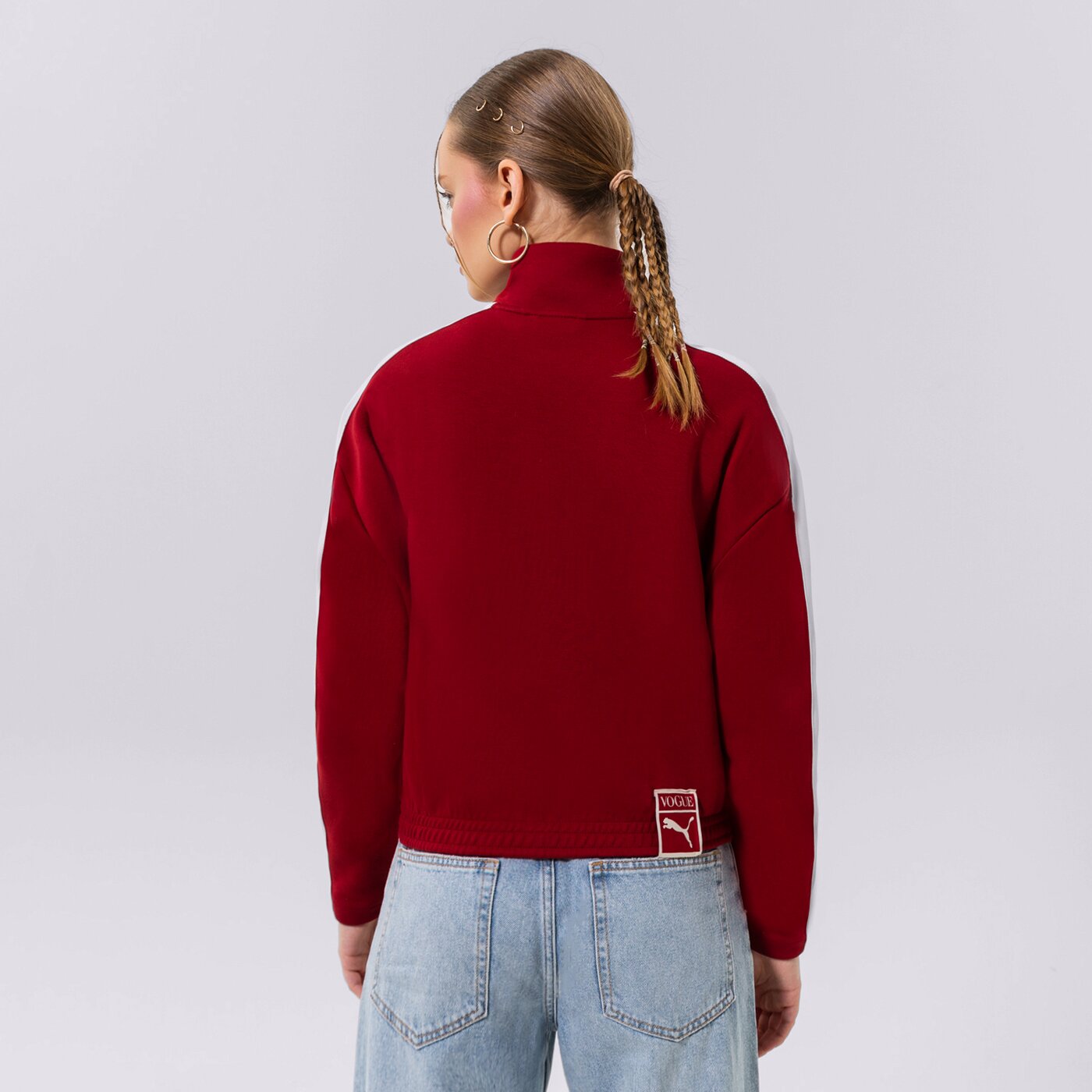 Дамско зимно яке PUMA ЯКЕ PUMA X VOGUE T7 CROPPED JACKET DK 536692-22 цвят червен