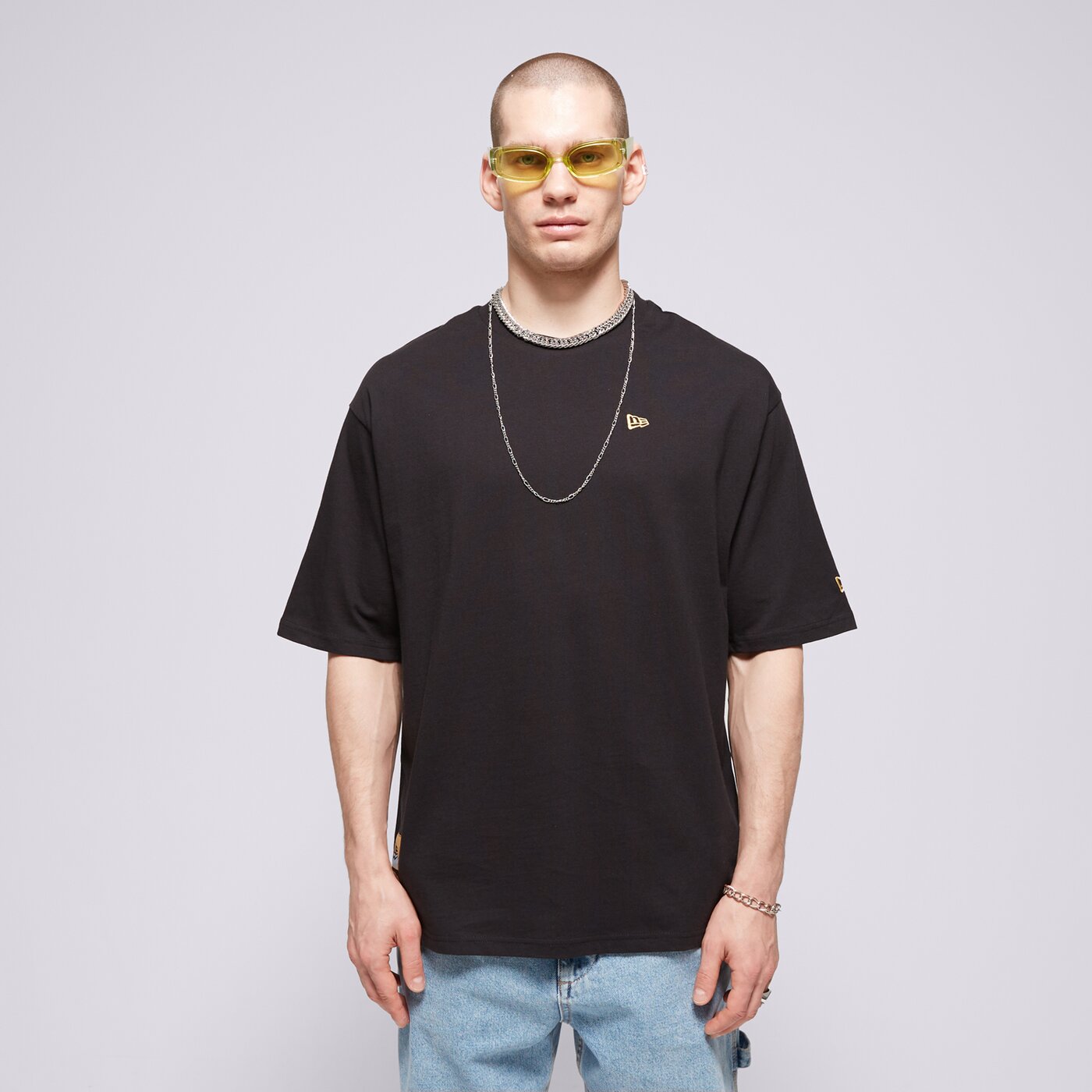 Мъжка тениска NEW ERA ТЕНИСКА NE STICKER OS BLK NONE 60425910 цвят черен