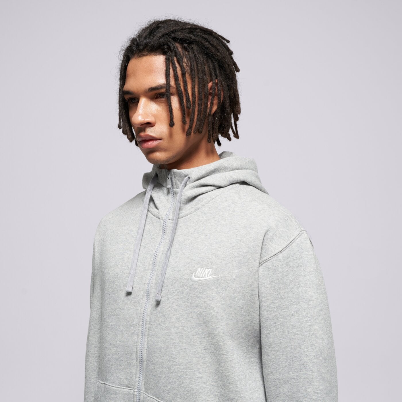 Мъжки суичър NIKE СУИТЧЪР С ЦИП SPORTSWEAR CLUB FLEECE  bv2645-063 цвят сив