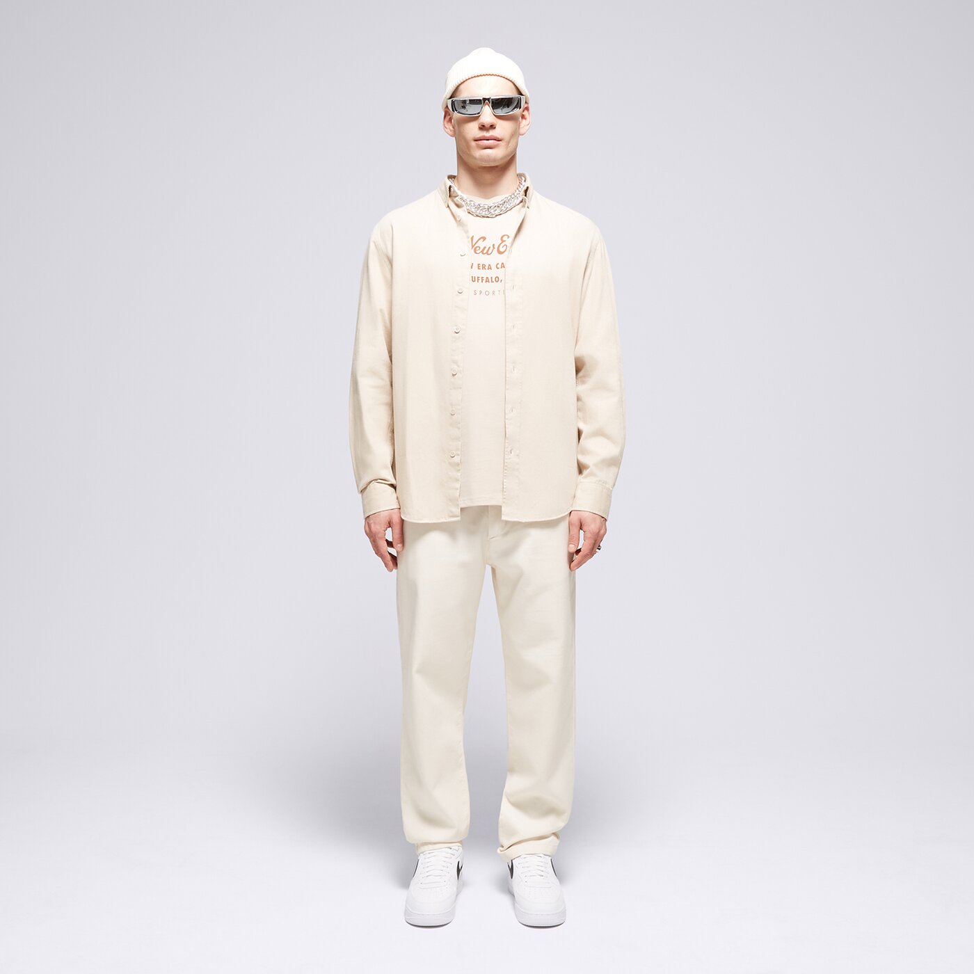 Мъжка тениска NEW ERA ТЕНИСКА NE HERITAGE PATCH OS NONE 60435369 цвят бежов