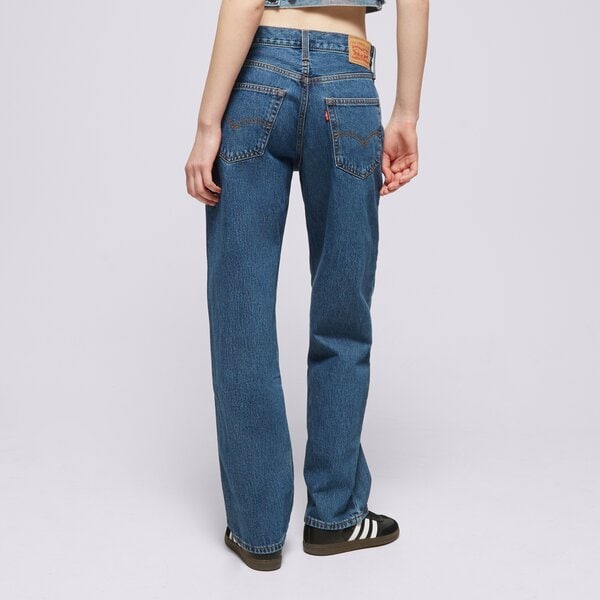 Дамски панталони LEVI'S ПАНТАЛОНИ 94 BAGGY MED INDIGO - WORN IN a3510-0028 цвят тъмносин