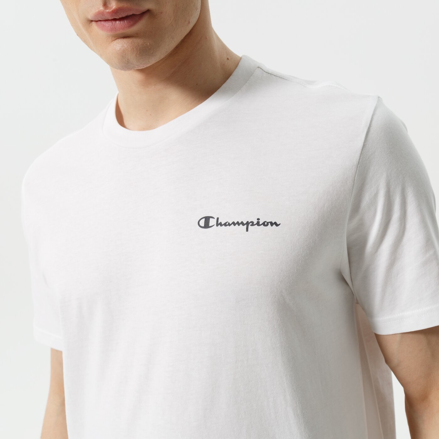 Мъжка тениска CHAMPION ТЕНИСКА CREWNECK ТЕНИСКА 218281ww001 цвят бял