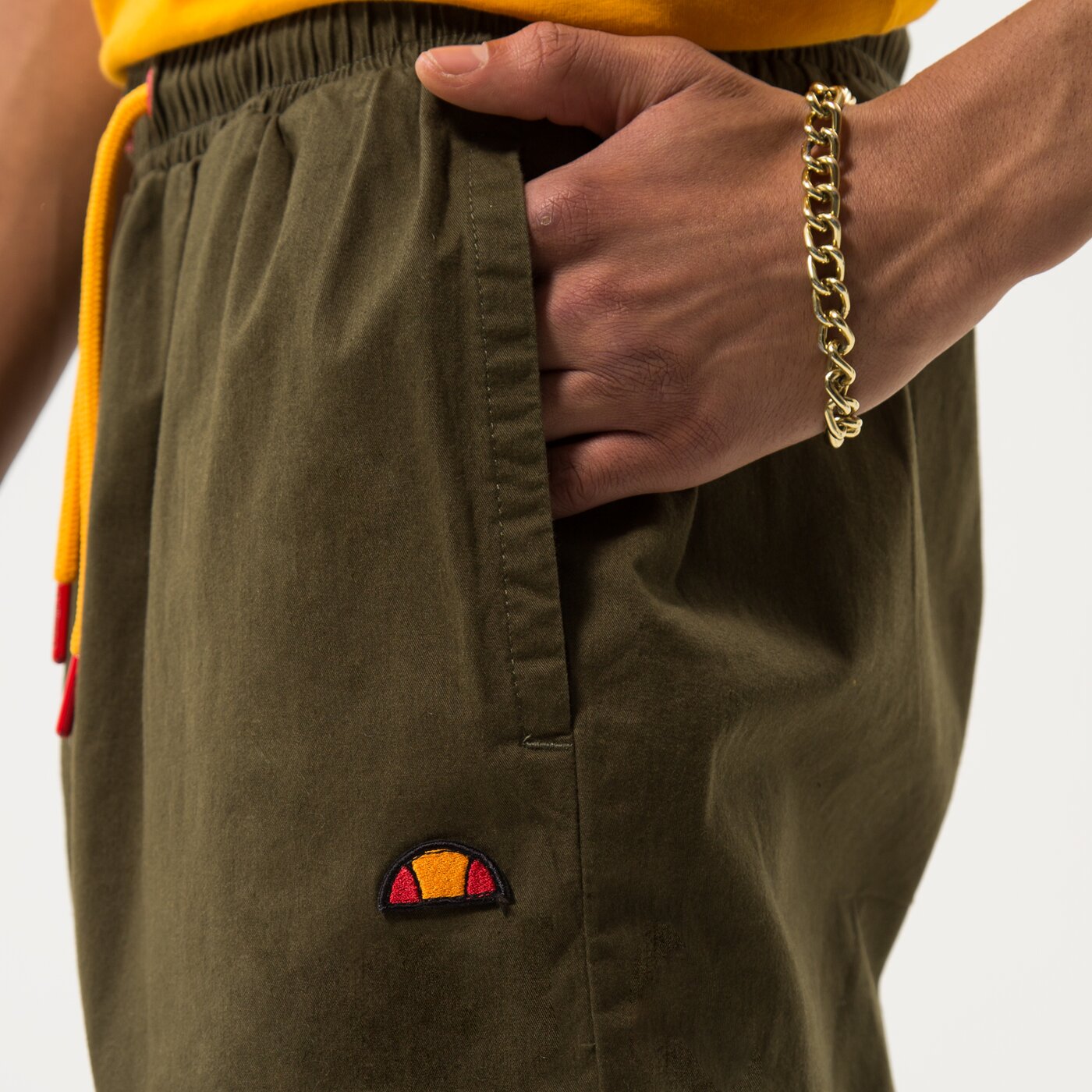 Мъжки панталони ELLESSE ПАНТАЛОНИ MANA TRACK PANT KHA shp15697506 цвят каки