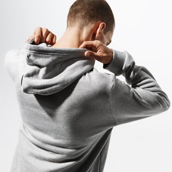 Мъжки суичър ADIDAS СУИТЧЪР С КАЧУЛКА TREFOIL HOODIE ADICOLOR dt7963 цвят сив