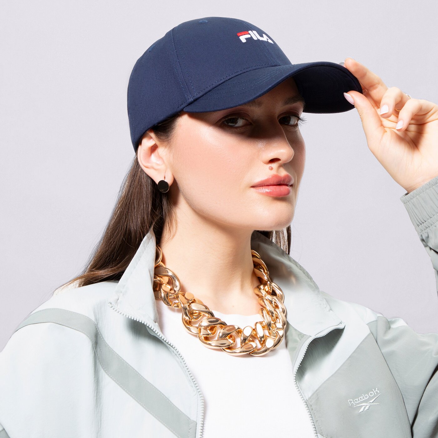 Дамска шапка с козирка FILA ШАПКА BASEBALL CAP xs23mig050410 цвят тъмносин