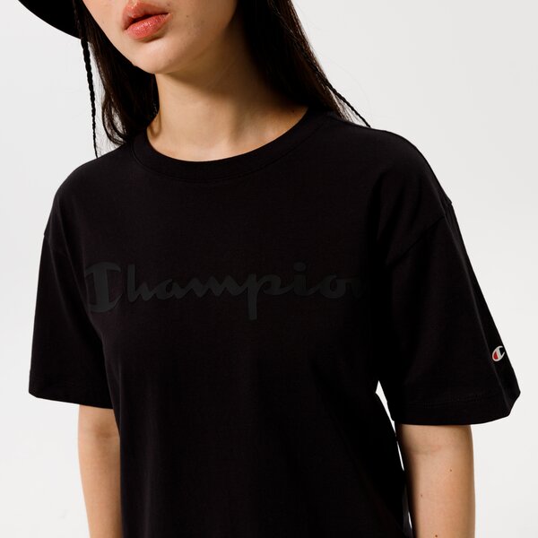 Дамска тениска CHAMPION ТЕНИСКА CREWNECK ТЕНИСКА 114458kk001 цвят черен