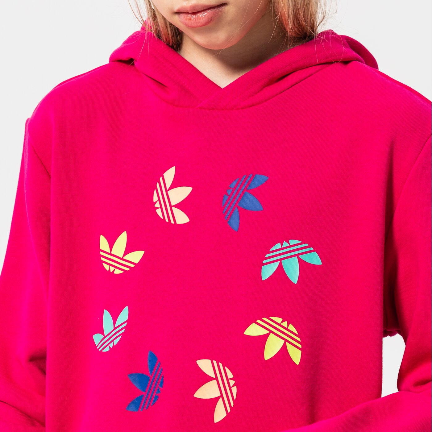 Детски суичър ADIDAS СУИТЧЪР С КАЧУЛКА HOODIE GIRL he4780 цвят розов