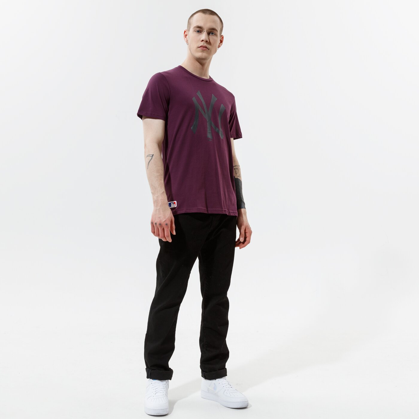 Мъжка тениска NEW ERA ТЕНИСКА MLB SEASONAL TEAM LOGO NYY NEW YORK YANKEES  12553356 цвят виолетов