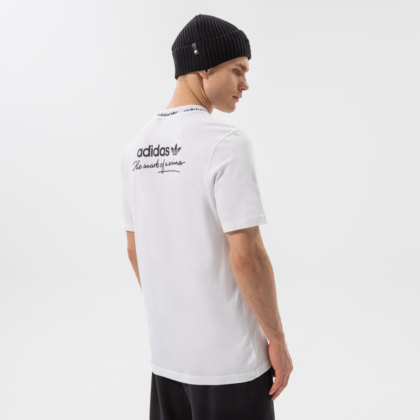 Мъжка тениска ADIDAS ТЕНИСКА TREFOIL LINEAR RIB TEE hm2659 цвят бял