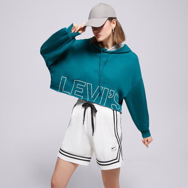 Дамски суичър LEVI'S СУИТЧЪР С КАЧУЛКА GRAPHIC CROP PRISM T3 a08890031 цвят син