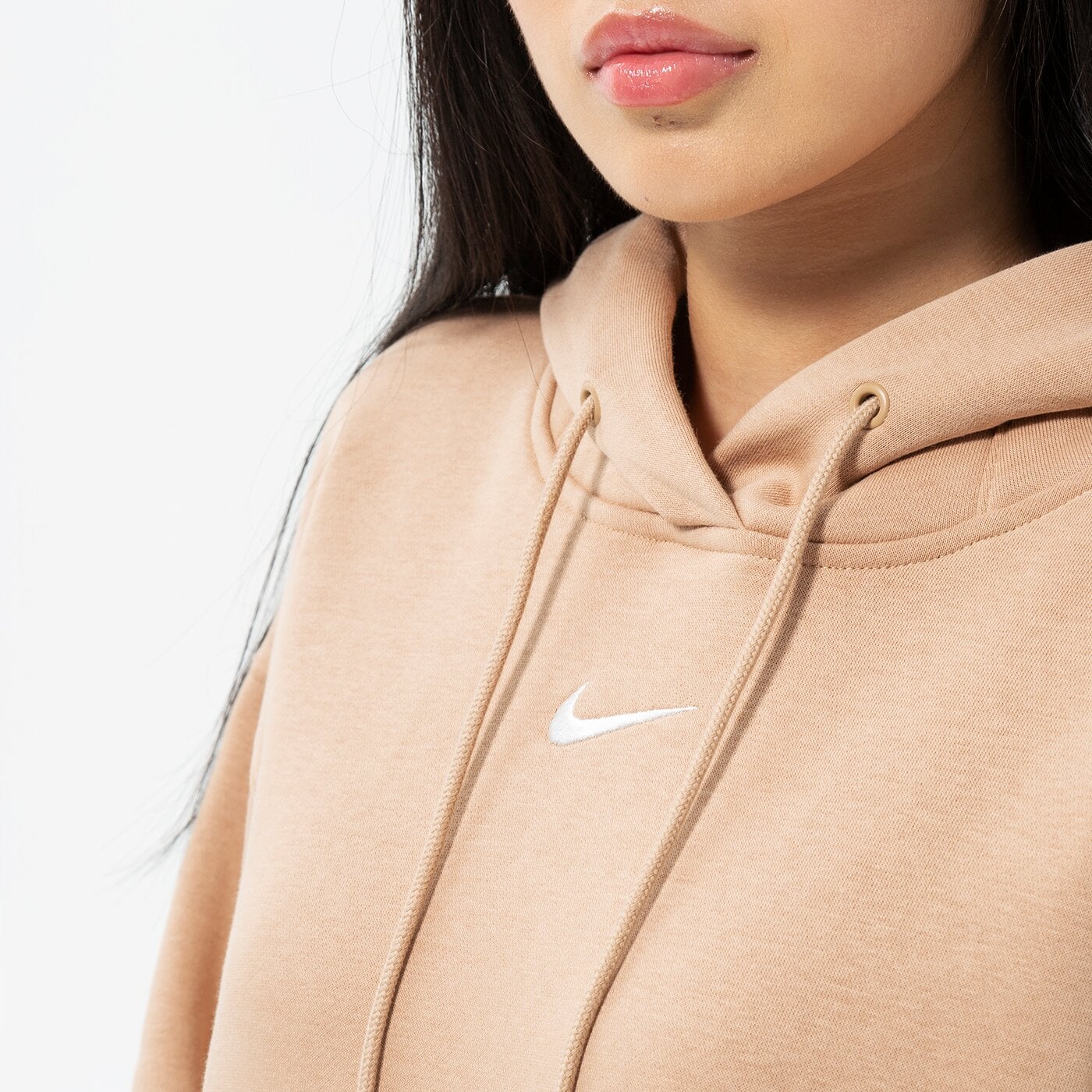 Дамски суичър NIKE СУИТЧЪР С КАЧУЛКА W   NSW STYLE FLC PO HOODIE OS dq5860-200 цвят бежов