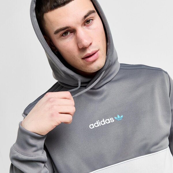 Мъжки суичър ADIDAS СУИТЧЪР С КАЧУЛКА CM OH HD FABRIC MIX iw6424 цвят сив