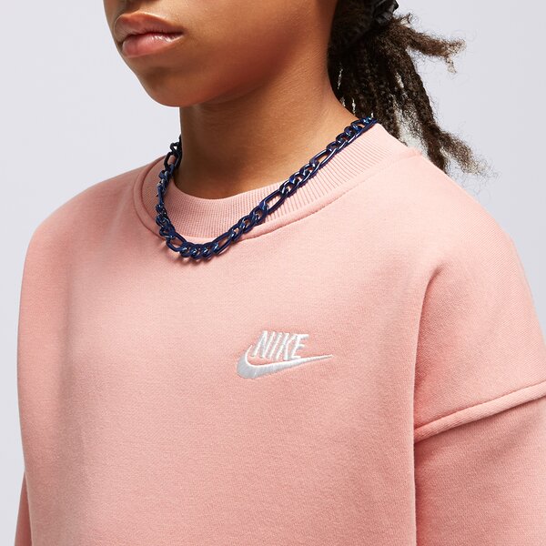 Детски суичър NIKE СУИТЧЪР G NSW CLUB FLC OVRSZD CREW GIRL fd2923-618 цвят розов