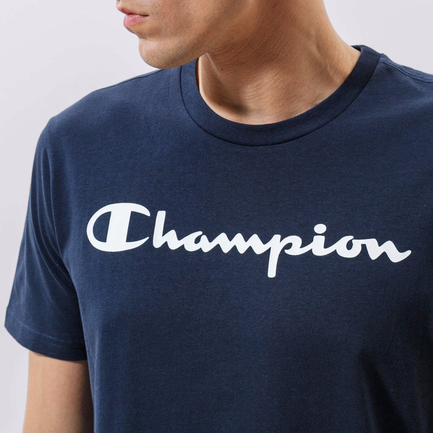 Мъжка тениска CHAMPION ТЕНИСКА CREWNECK TEE 216957bs501 цвят тъмносин