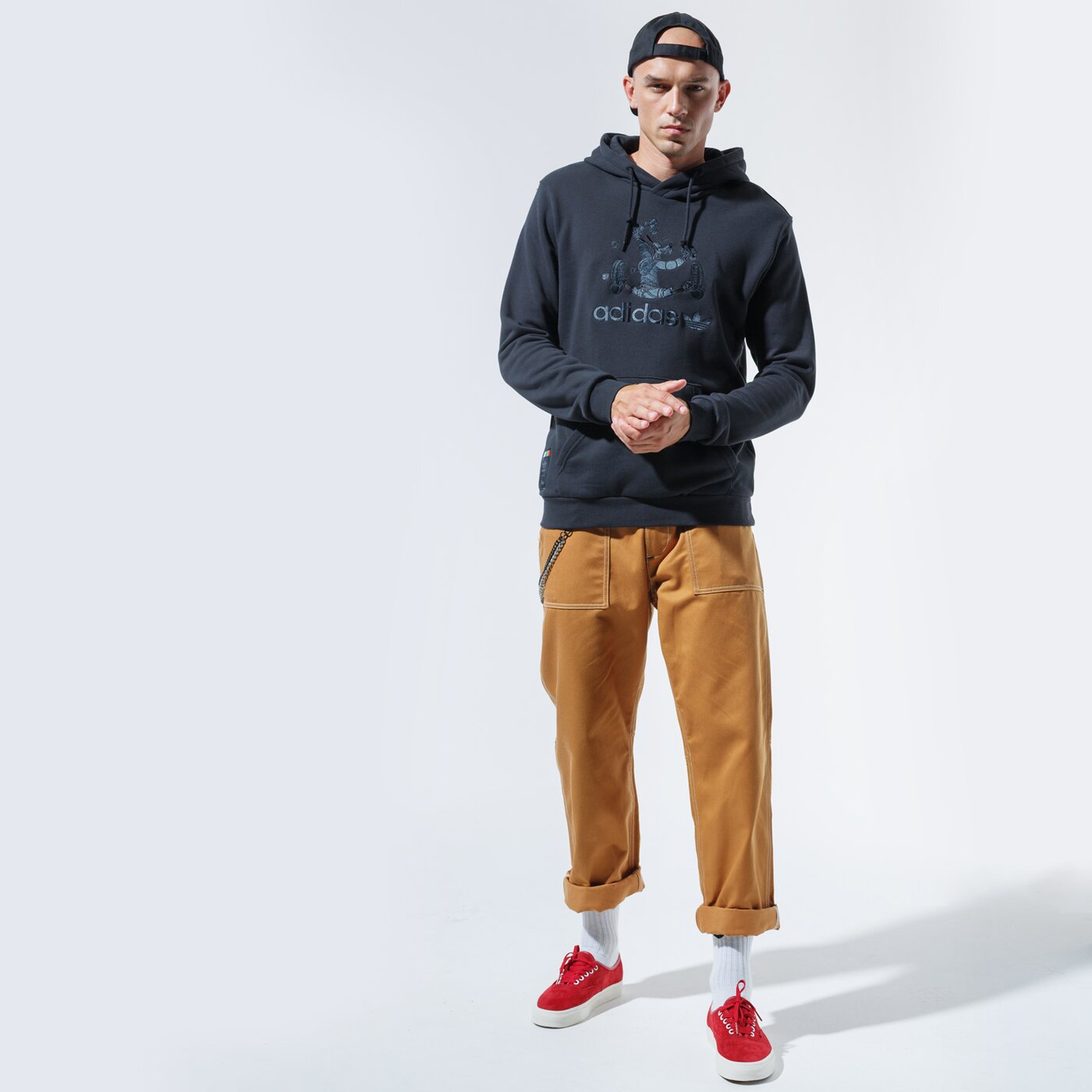 Мъжки суичър ADIDAS СУИТЧЪР С КАЧУЛКА GOOFY HOODY gd6022 цвят черен