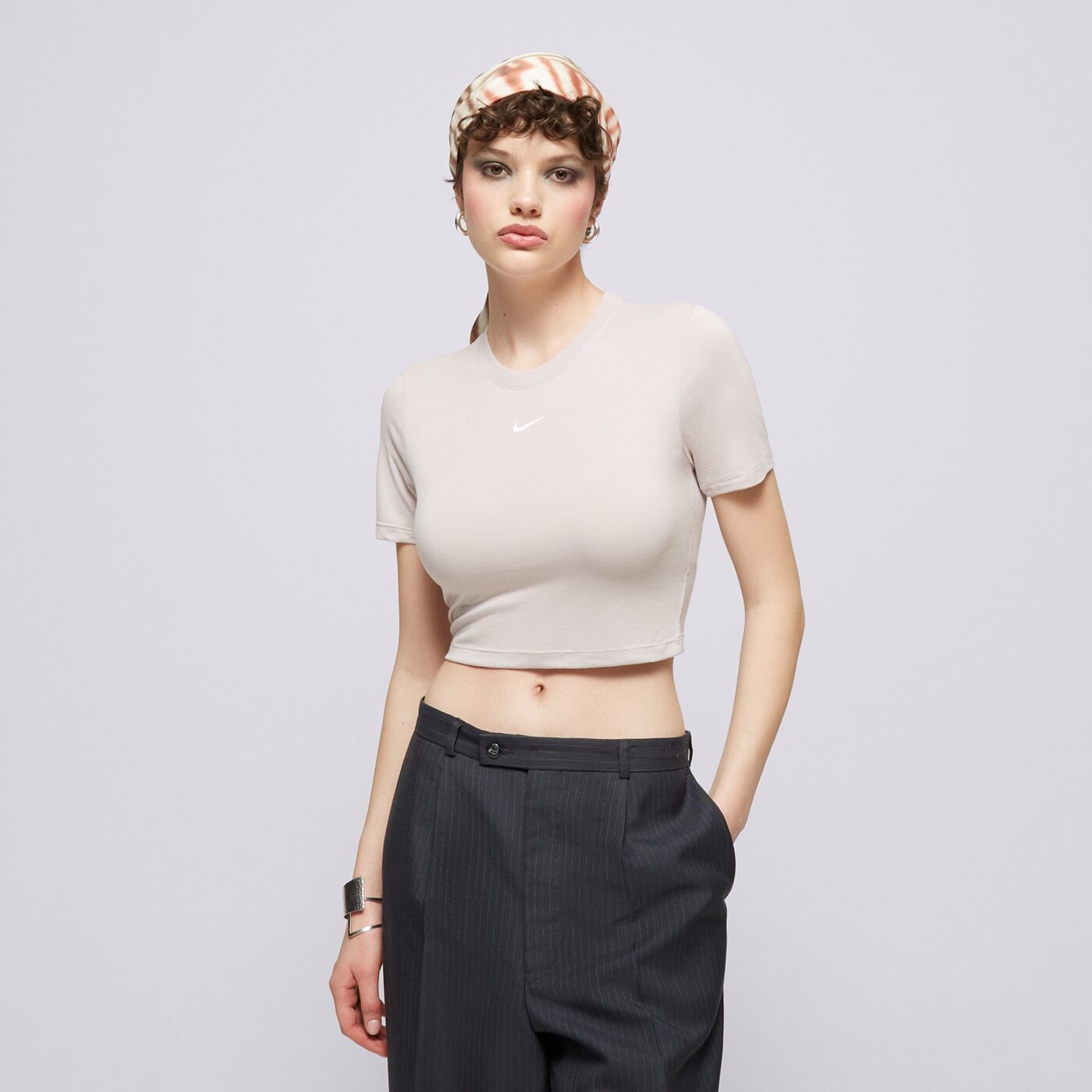 Дамска тениска NIKE ТЕНИСКА W NSW ESSNTL SLM CRP fb2873-019 цвят розов