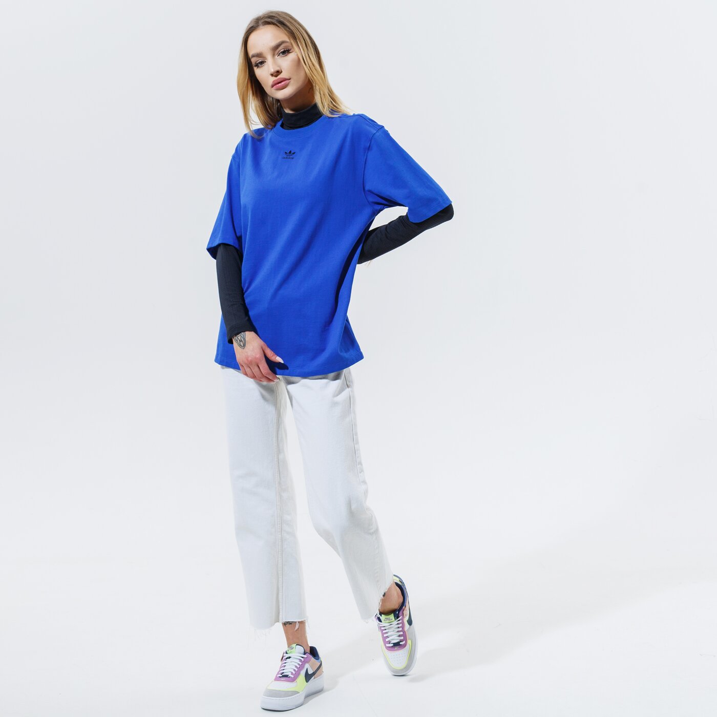 Дамска тениска NIKE ТЕНИСКА W NSW ТОП LS MOCK UU dd3609-010 цвят черен