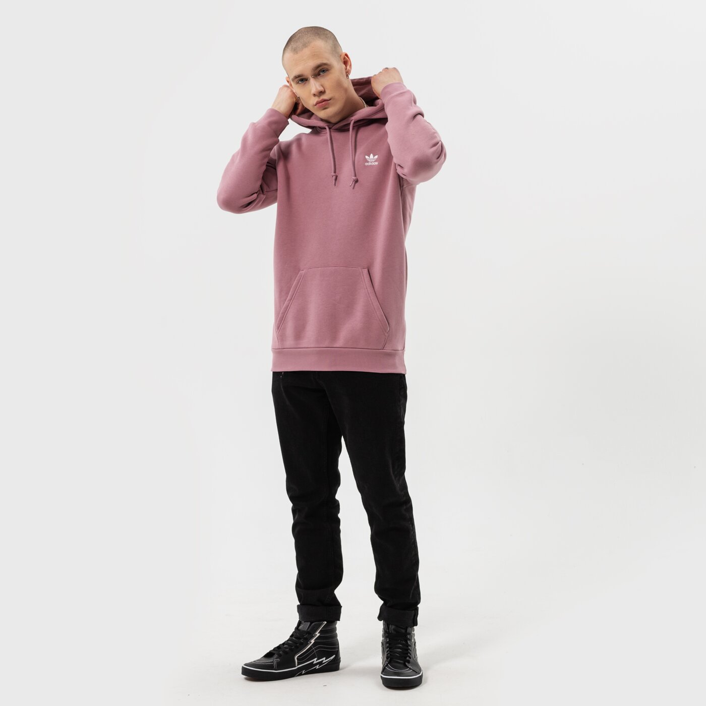 Мъжки суичър ADIDAS СУИТЧЪР С КАЧУЛКА ESSENTIAL HOODY he9416 цвят розов