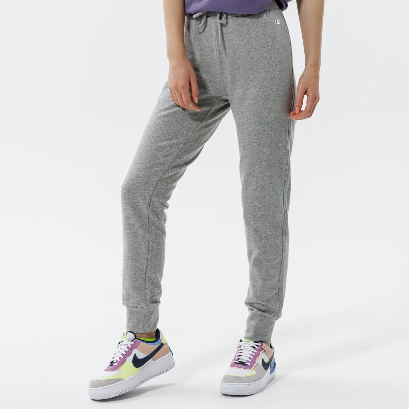 Дамски панталони CHAMPION ПАНТАЛОНИ RIB CUFF PANTS 111999em006 цвят сив