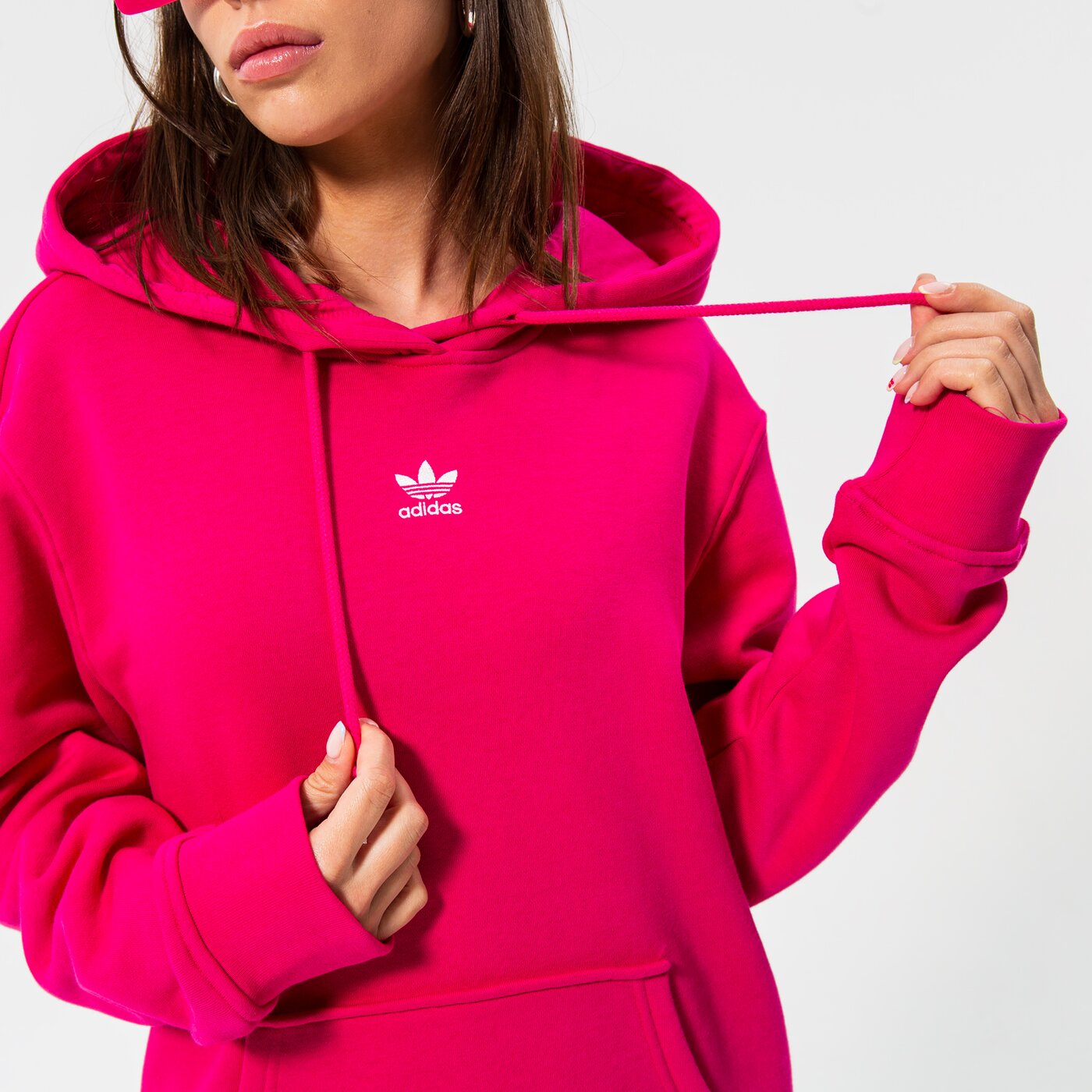 Дамски суичър ADIDAS СУИТЧЪР С КАЧУЛКА HOODIE hg6241 цвят розов