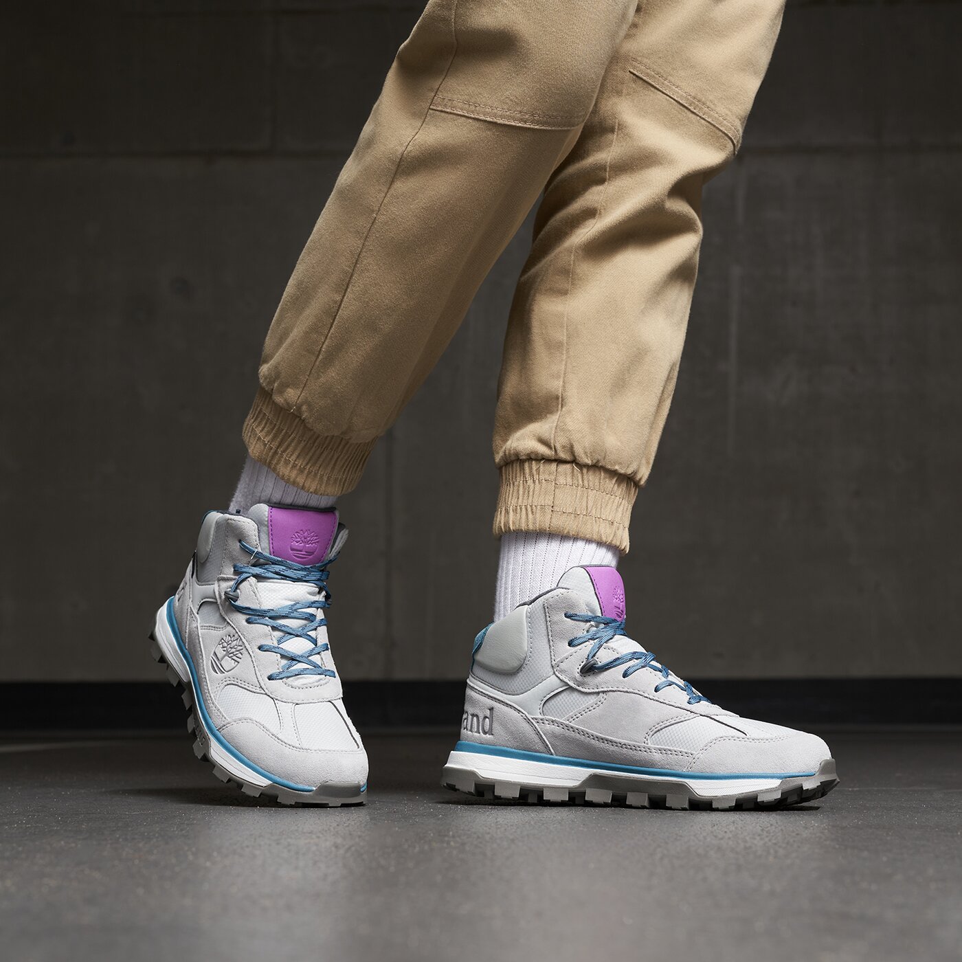 Детски зимни обувки TIMBERLAND TRAIL TREKKER MID GTX tb0a67sz0321 цвят сив