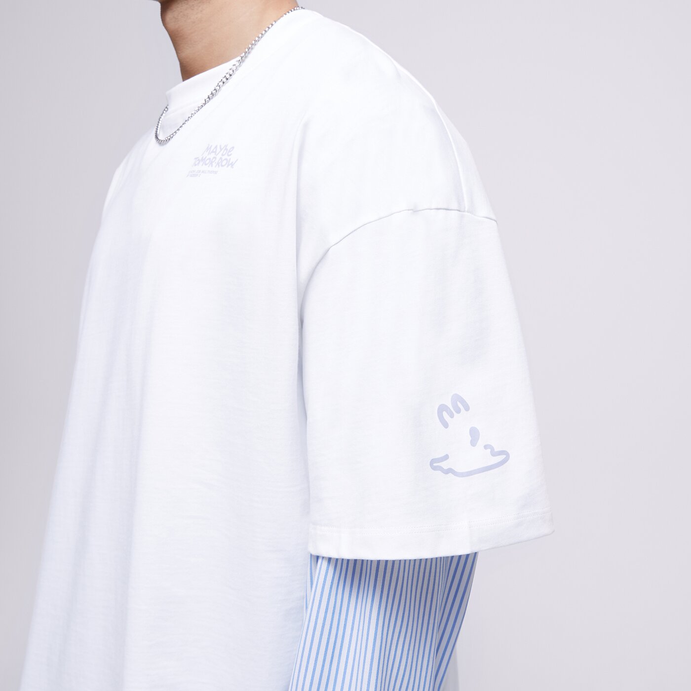 Мъжка тениска S.NOW JOB SIZEER ТЕНИСКА “MAYBE” NATURAL WHITE si123tsu50001 цвят бял