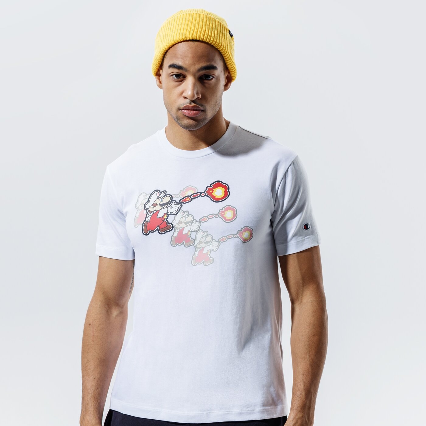 Мъжка тениска CHAMPION ТЕНИСКА CREWNECK ТЕНИСКА 216871ww001 цвят бял