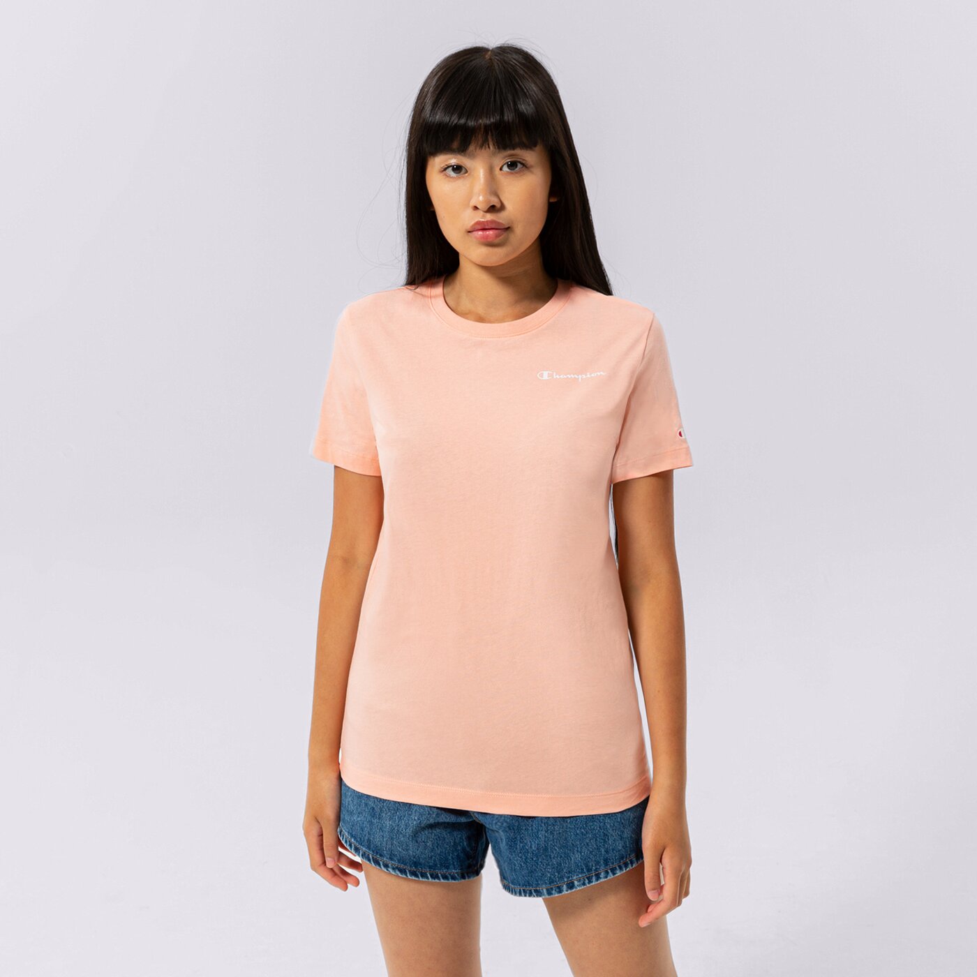 Дамска тениска CHAMPION ТЕНИСКА CREWNECK ТЕНИСКА 114912ps012 цвят розов