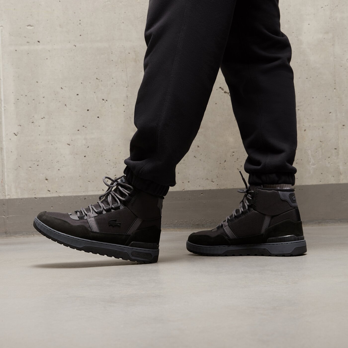 Мъжки зимни обувки LACOSTE T-CLIP WNTR MID 222 2 744sma0065237 цвят черен