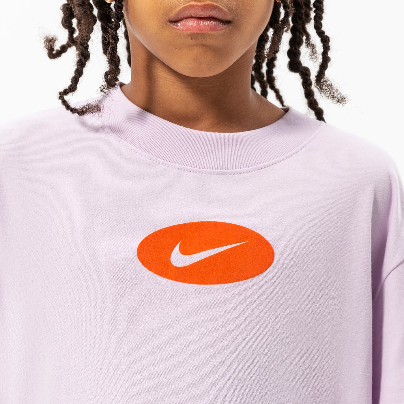 Детска тениска NIKE ТЕНИСКА G NK DF TEE ICON CLASH BOXY FR GIRL dq4392-530 цвят виолетов