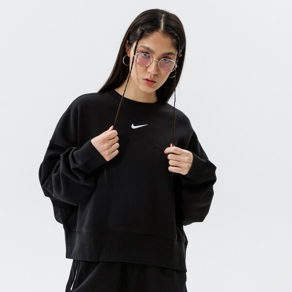 Дамски суичър NIKE СУИТЧЪР W NSW ESSNTL FLC CREW CLCTN dj7665-010 цвят черен