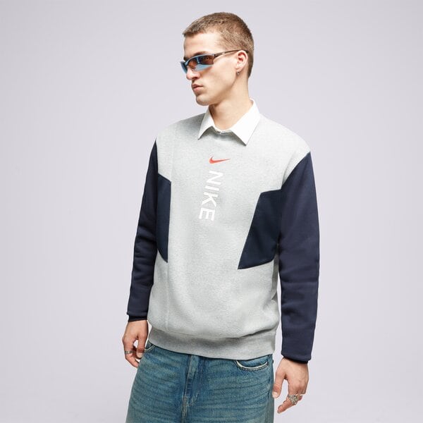 Мъжки суичър NIKE СУИТЧЪР HYBRID CREW DGH SWEATSHIRT dv2329-064 цвят сив