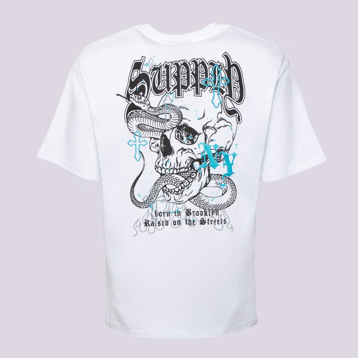 Мъжка тениска SUPPLY & DEMAND ТЕНИСКА SKULL SNAKE TEE suptm17445010 цвят бял