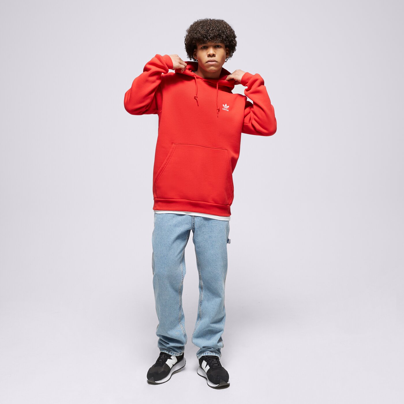 Мъжки суичър ADIDAS СУИТЧЪР С КАЧУЛКА ESSENTIAL HOODY ia4897 цвят червен