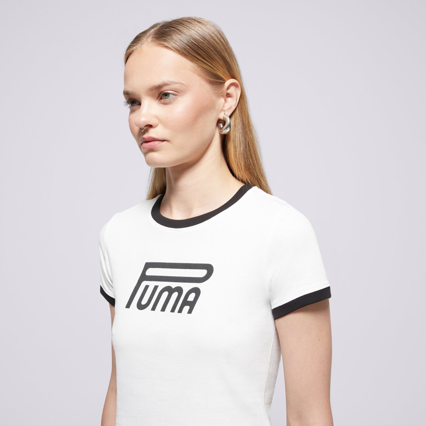 Дамска тениска PUMA ТЕНИСКА FUTURE.PUMA.ARCHIVE GRAPHIC SLIM TEE 632122 02 цвят бял