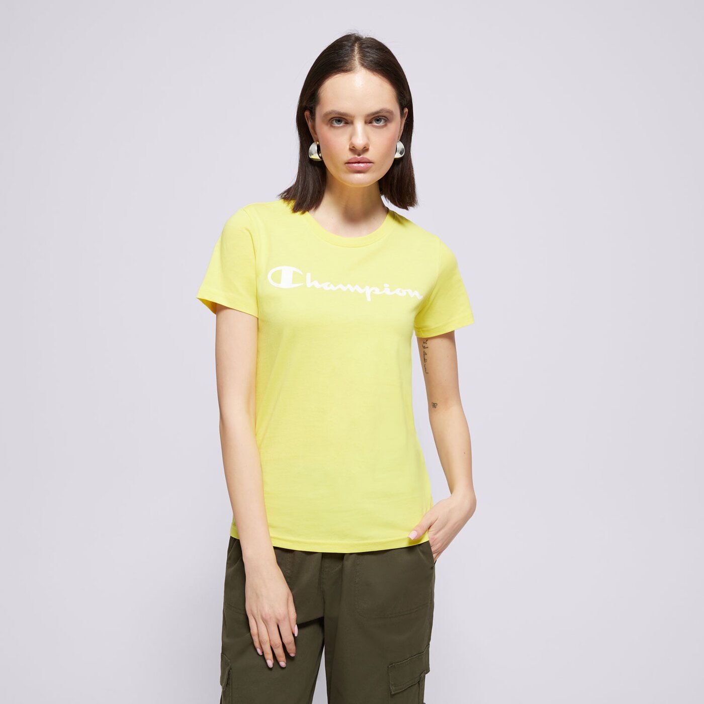 Дамска тениска CHAMPION ТЕНИСКА CREWNECK ТЕНИСКА 114780ys021 цвят жълт