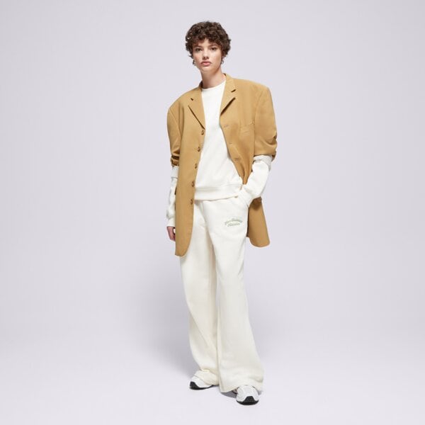 Дамски панталони NEW BALANCE ПАНТАЛОНИ LINEAR HERITAGE FLEECE WIDE LEG PANT wp53902pef цвят бежов