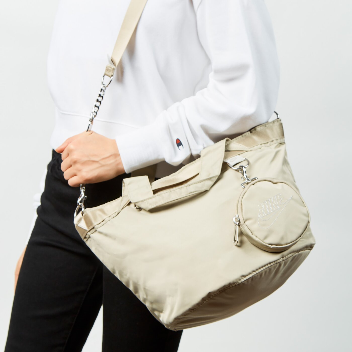 Дамски сак NIKE ЧАНТА W NSW FUTURA LUXE TOTE cw9303-230 цвят сив