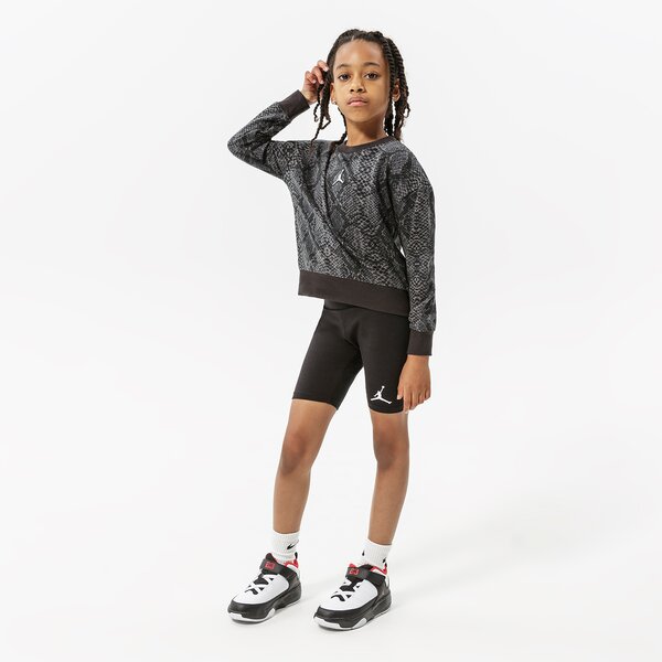 Детски суичър JORDAN СУИТЧЪР ESSENTIALS SNAKE CREW GIRL 45b312-023 цвят черен