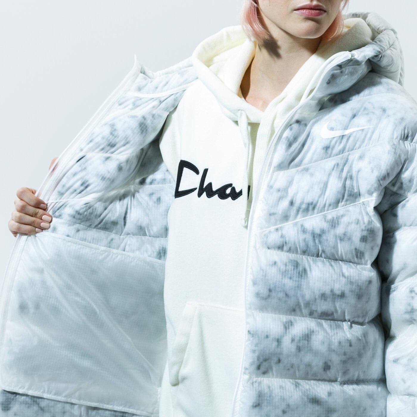 Дамско зимно яке NIKE ЯКЕ СИНТЕТИЧНА SPORTSWEAR cz1907-121 цвят сив