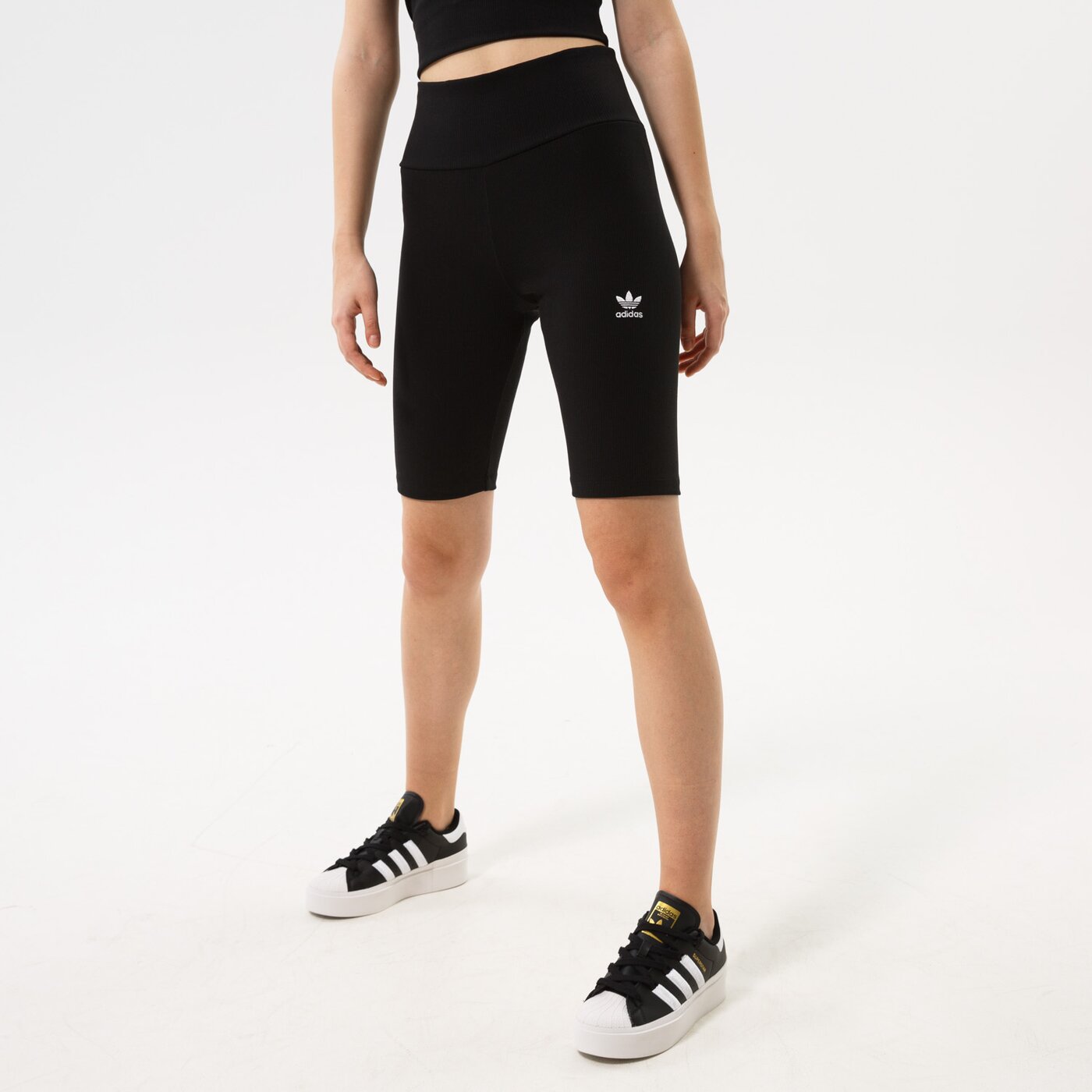 Дамски къси панталони ADIDAS RIB CYCLE SHORTS  hf7484 цвят черен