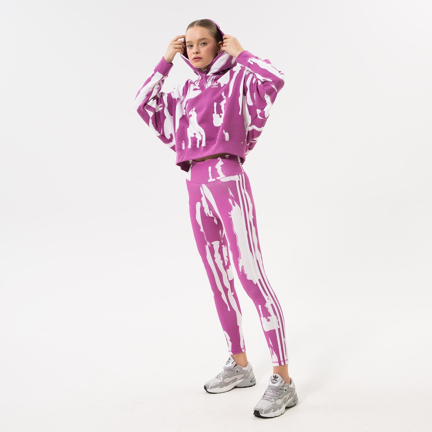 Дамски суичър ADIDAS СУИТЧЪР С КАЧУЛКА HOODIE hk5196 цвят розов