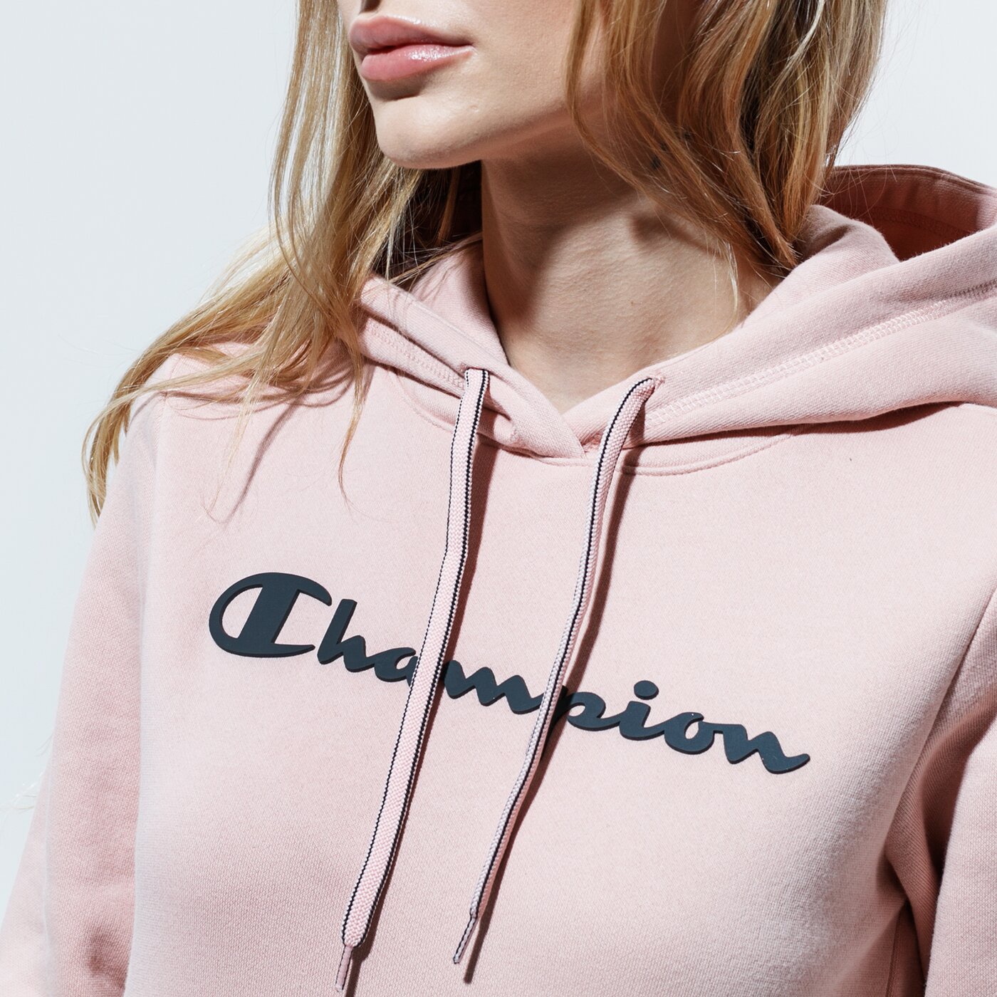 Дамски суичър CHAMPION СУИТЧЪР С КАЧУЛКА HOODED SWEATSHIRT 113207ps144 цвят розов