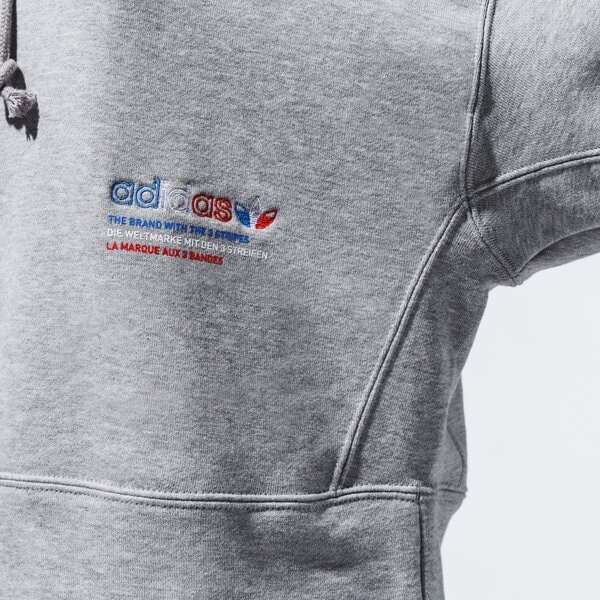 Дамски суичър ADIDAS СУИТЧЪР С КАЧУЛКА HOODIE gn2855 цвят сив