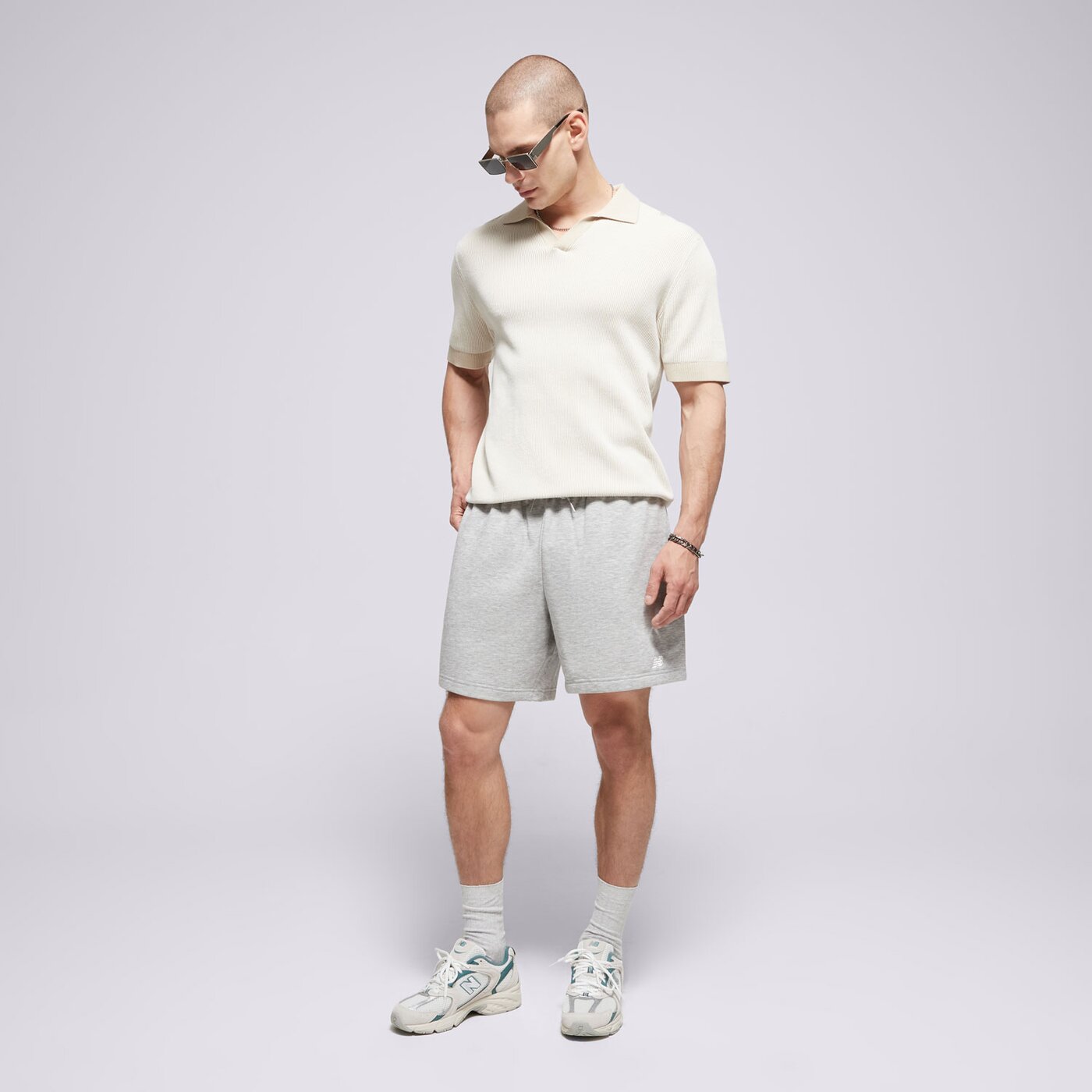 Мъжки къси панталони NEW BALANCE ШОРТИ SPORT ESSENTIALS ms41520ag цвят сив