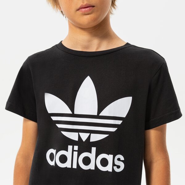 Детска тениска ADIDAS ТЕНИСКА TREFOIL TEE BOY dv2905 цвят черен